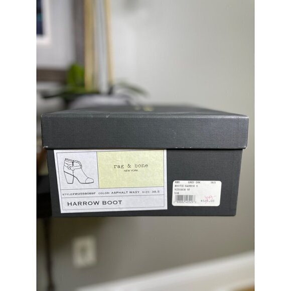 rag & bone Harrow Boot Asphalt Waxy Womens Size 38.5 - Picture 11 of 12